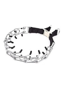 Dog Collar, Adjustable Stainless Steel Training Collar for Dogs with Comfort Rubber Tips and Quick Snap Buckle Release for Small Medium Large Dogs