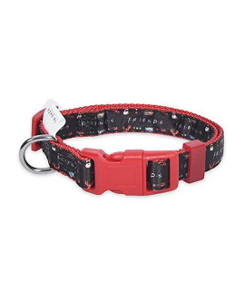 Friends TV Show Iconic Graphics Dog Collar for Medium Dogs, Medium (M) | Black Medium Dog Collar, Cute Dog Collar with D-Ring | Dog Apparel & Accessories Friends Merch for Dogs from Friends TV Show