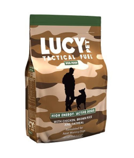 Lucy Pet Products Tactical Fuel Chicken, Brown Rice & Oatmeal 5lb for High Energy, Active, Working, Hunting Dogs All Breeds (100545752D)