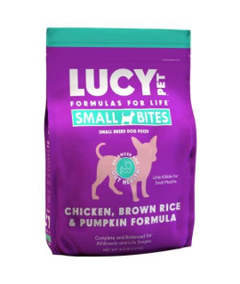 Lucy Pet Products Chicken, Brown Rice & Pumpkin LID Small Bites Dog Food 4.5lb
