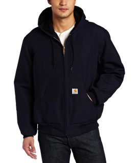 carhartt Mens Thermal Lined Duck Active Jacket J131 (Regular and Big Tall Sizes), Dark Navy, Large