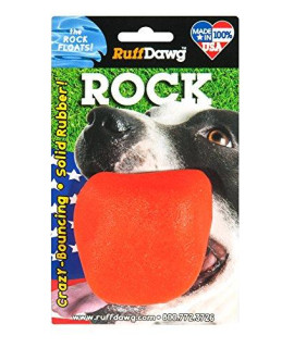 Ruff Dawg Rock Floating Rubber Dog Toy Assorted Neon Colors