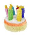 Multipet Plush 5.5-Inch Musical Birthday Cake Dog Toy