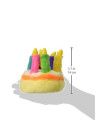 Multipet Plush 5.5-Inch Musical Birthday Cake Dog Toy