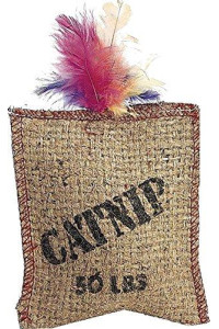 Ethical Jute and Feather Sack with Catnip Cat Toy