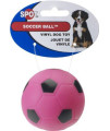 Ethical Vinyl Soccer Ball Dog Toy, 3-Inch (pink, green, yellow, white - colors may vary)