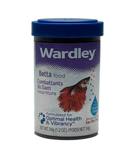 Wardley Premium Betta Fish Food Pellets - 1.2oz