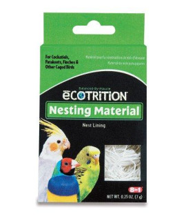 8 in 1 Ecotrition Nesting Material for Cockatiels Parakeets Finches 0.25 Oz