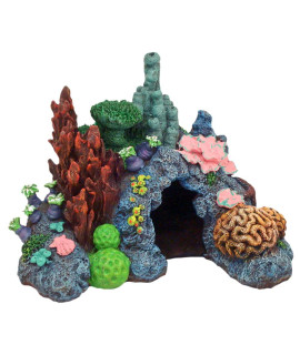 Exotic Environments caribbean Living Reef Aquarium Ornament Large 12-Inch by 8-12-Inch by 9-Inch