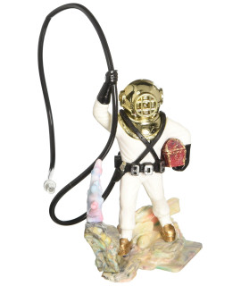 Penn-Plax 50 Aerating Action Bubbler Ornament, Diver with Hose | Color May Vary | Small (050)