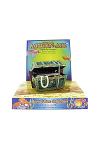Penn Plax Aerating Action Ornament, Treasure Chest - Opens and Closes - Mini