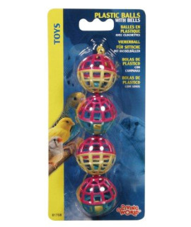 Living World 4 Plastic Balls with Bells