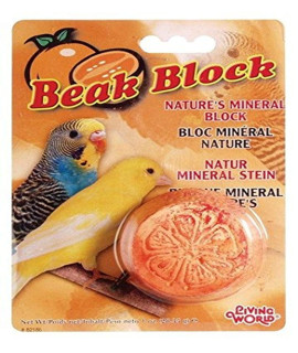 Living World Mineral Block, Orange (for Parakeets), 1 Ounce