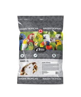 Hari Tropimix Bird Food for cockatiels and Lovebirds, Hagen Parrot Food with Seeds, Fruit, Vegetables, Vitamins & Amino Acids, 8 Pound (Pack of 1)