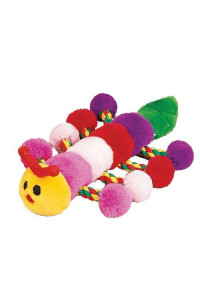 Pet Lou Colossal Caterpillar 22 inch Plush Chew Toy for Dogs, Multicolor, 10DD1030, Large