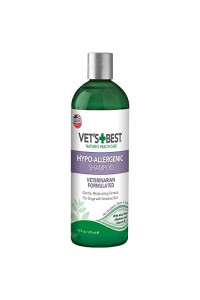 Vets Best Hypo-Allergenic Shampoo for Dogs | Dog Shampoo for Sensitive Skin | Relieves Discomfort from Dry, Itchy Skin | Cleans, Moisturizes, and Conditions Skin and Coat
