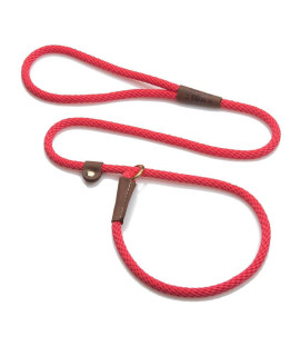 Mendota Pet Slip Leash - Dog Lead and collar combo - Made in The USA - Red, 38 in x 6 ft - for SmallMedium Breeds