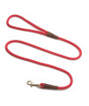 Mendota Pet Snap Leash - British-Style Braided Dog Lead, Made in The USA - Red, 12 in x 4 ft - for Large Breeds