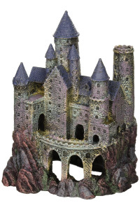 Penn-Plax Age-of-Magic Wizard? Castle Aquarium Decoration - Safe for Freshwater and Saltwater Fish Tanks - Large