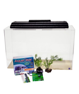 Seaclear 29 gallon Show Acrylic Aquarium Junior Executive Kit clear 30 L x 12 W x 18 High