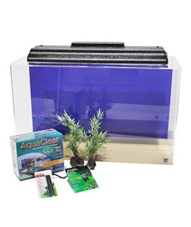 Seaclear 29 gallon Show Acrylic Aquarium Junior Executive Kit cobalt Blue 30 L x 12 W x 18 High