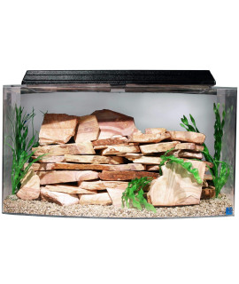 SeaClear 46 gal Bowfront Acrylic Aquarium Combo Set, 36 by 16.5 by 20", Clear