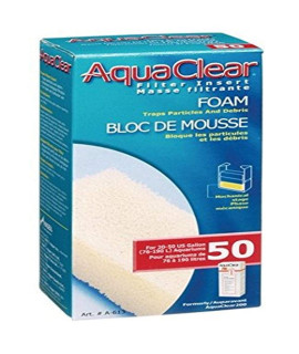 AquaClear 50 Foam Filter Insert, Aquarium Filter Replacement Media, A613