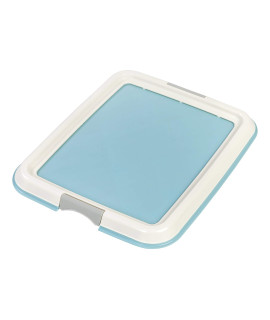 IRIS USA Pee Pad Holder for Puppy Pads, Dog Pad Holder, Pee Pad Tray for Training Pads, Holds Pads 17x17 or Larger, Blue