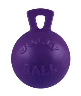 Jolly Pets Tug-n-Toss Heavy Duty Dog Toy Ball with Handle, 6 InchesMedium, Purple
