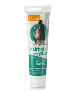 Hartz Hairball Remedy Plus Salmon Flavored Paste for cats and Kittens, 25 Ounce