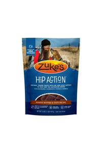 Zukes Hip Action Natural Dog Treats Fresh Peanut Butter Recipe, 16-Ounce, Model Number: 21022
