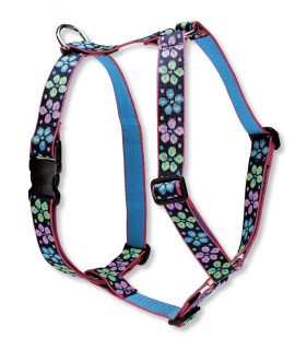 LupinePet Originals 1 Flower Power 24-38 Adjustable Roman Dog Harness for Large Dogs