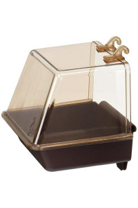 Penn Plax Clip-On Bird Bath  Comes With Universal Clips to Attach to Most Birdcages, 5.5 x 5.75 x 3.75 Inches