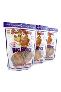 Sams Yams Sweet Potato Dog Treats, Healthy Dog Treats for Large Dogs - Sweet Potato Dog Treats Made in USA, High Fiber, Vegan Dental chews - Big Boyz, Sweet Potato Dog chewz, 15oz (Pack of 3)