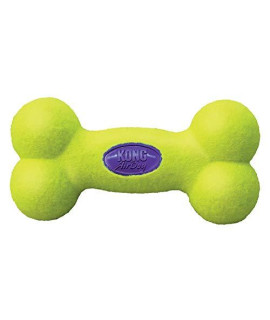 KONG - AirDog Squeaker Bone - Squeaky Bounce and Fetch Toy, Tennis Ball Material  Medium