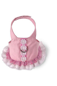 Doggles Dog Harness Dress, Pink, Extra Small