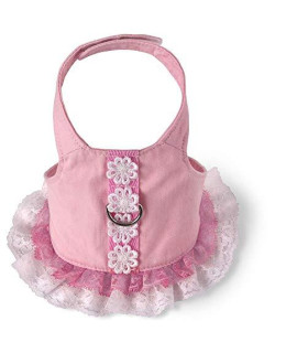 Doggles Dog Harness Dress, Pink, Extra Small