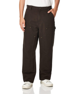 carhartt Mens Loose Fit Washed Duck Double-Front Utility Work Pant, Brown, 36W x 34L