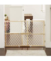 Toddleroo by North States 42 wide Diamond Mesh Baby Gate: Installs in seconds. Pressure Mount. Fits 26.5 - 42 wide. (23 tall, Sustainable Hardwood)