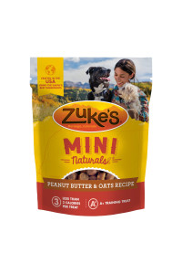 Zukes Mini Naturals Training Dog Treats Peanut Butter And Oats Recipe - 16 Oz Bag