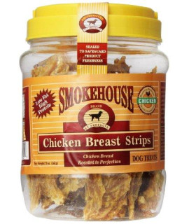 Smokehouse 100-Percent Natural Chicken Breast Strips Dog Treats, 20-Ounce