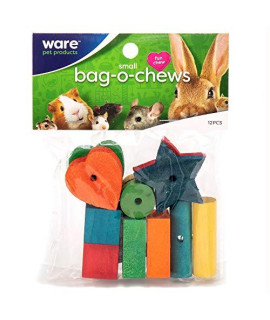 Ware Manufacturing Pine Wood Bag-O-Chews Small Pet Treat, Small - Pack of 12