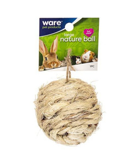 Ware Manufacturing All Natural Sisal Ball Toy for Small Pets, Medium (03041)