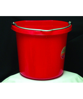 Fortiflex Flat-Back Bucket 6 Gallon Red