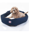 32 inch Blue Sherpa Bagel Dog Bed By Majestic Pet Products