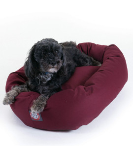24 inch Burgundy Bagel Dog Bed By Majestic Pet Products