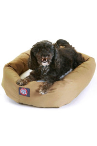24 inch Khaki Sherpa Bagel Dog Bed By Majestic Pet Products