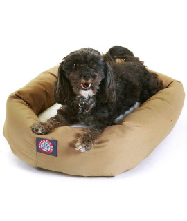 24 inch Khaki Sherpa Bagel Dog Bed By Majestic Pet Products