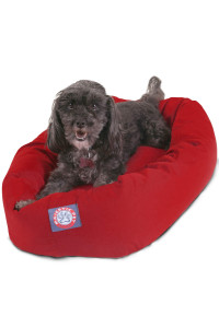 24 inch Red Bagel Dog Bed By Majestic Pet Products