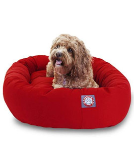 32 inch Red Bagel Dog Bed By Majestic Pet Products
